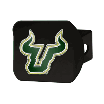 South Florida Bulls Black Metal Hitch Cover - 3D Color Emblem