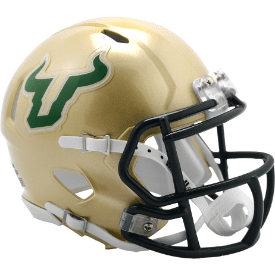 South Florida Bulls NCAA Mini Speed Football Helmet Gold