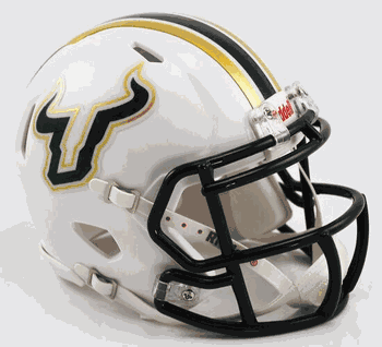 South Florida Bulls NCAA Mini Speed Football Helmet White