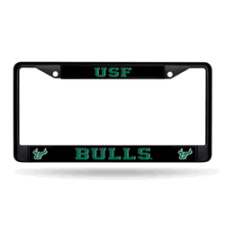 South Florida Bulls Standard Black Chrome Frame with Plastic Inserts 12" x 6" Car/Truck Auto Accessory