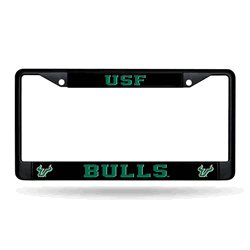 South Florida Bulls Standard Black Chrome Frame with Plastic Inserts 12" x 6" Car/Truck Auto Accessory