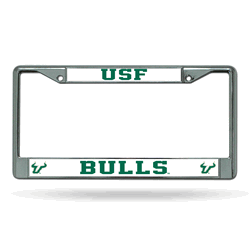 South Florida Bulls Standard Chrome Frame with Plastic Inserts 12" x 6" Car/Truck Auto Accessory