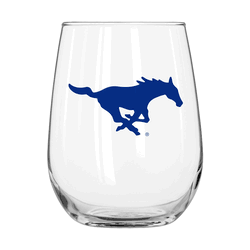 Southern Methodist Mustangs 16oz Gameday Glass Curved Beverage