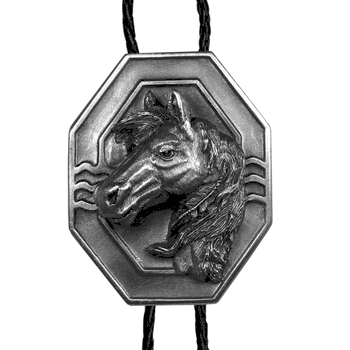 Southwest Horse Antiqued Bolo Tie