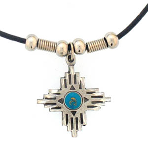 Southwestern Cross Adjustable Cord Necklace
