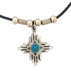 Southwestern Cross Adjustable Cord Necklace