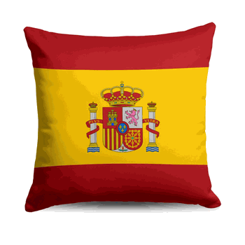 Spain Flag Throw Pillow 18x18 inches