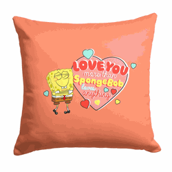 Spongebob Love You Throw Pillow 18 x 18 inches
