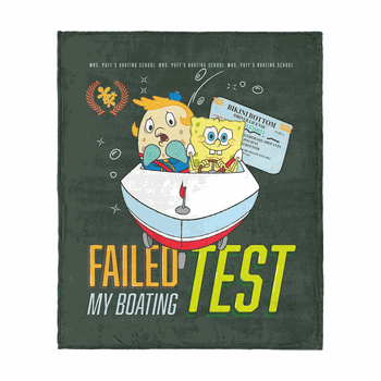 Spongebob Squarepants Failed Boating Test Silk Touch Throw 50x60 Inches