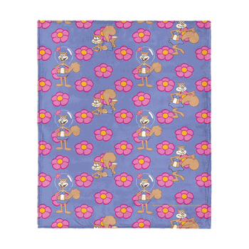 Spongebob Squarepants Sandy Pattern Silk Touch Throw 50x60 Inches