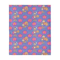 Spongebob Squarepants Sandy Pattern Silk Touch Throw 50x60 Inches