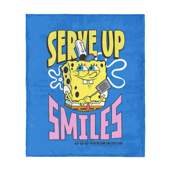 Spongebob Squarepants Serving Up Smiles Silk Touch Throw 50x60 Inches