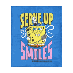 Spongebob Squarepants Serving Up Smiles Silk Touch Throw 50x60 Inches