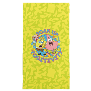 Spongebob Squarepants Soak Up Postivity Beach Towel 30 X 60 Inches