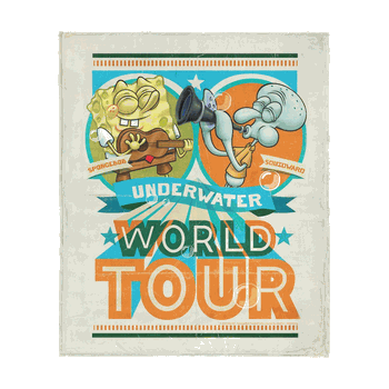 Spongebob Squarepants Underwater World Tour Silk Touch Throw 50x60 Inches