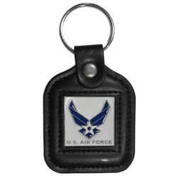 Sq. Leather Keychain -  US Air Force