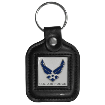 Sq. Leather Keychain -  US Air Force