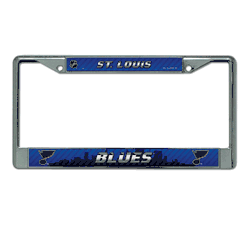 St. Louis Blues  12" x 6" Chrome Frame With Decal Inserts
