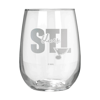 St. Louis Blues 17oz Stemmless Wine Glass