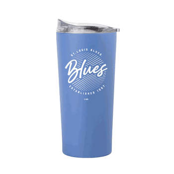 St. Louis Blues 20oz Retro Script Arctic Powder Coat Tumbler