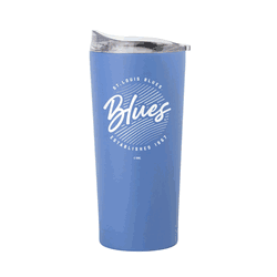 St. Louis Blues 20oz Retro Script Arctic Powder Coat Tumbler