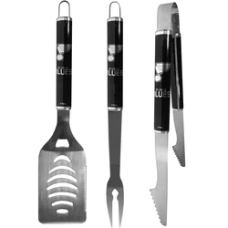 St. Louis Blues 3 pc Steel BBQ Set in Black