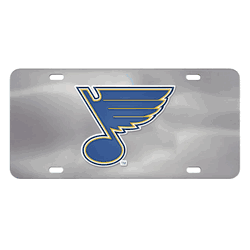 St. Louis Blues 3D Stainless Steel License Plate