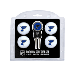 St. Louis Blues 4 Ball Gift Set + Divot Tool & Marker