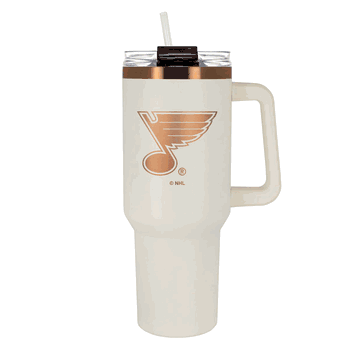 St. Louis Blues 40oz Crme and Copper Colossus Travel Mug with Straw