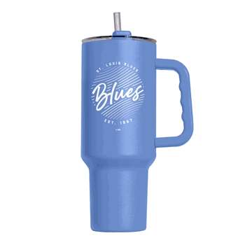 St. Louis Blues 40oz Retro Script Powder Coat Tumbler