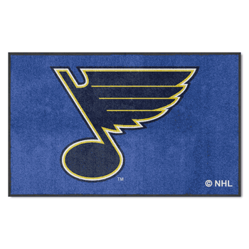 St. Louis Blues 4X6 High-Traffic Mat with Durable Rubber Backing - Landscape Orientation