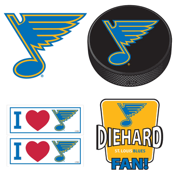 St. Louis Blues 5 pack of 4 inch Decals
