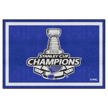 St. Louis Blues 5ft. x 8 ft. Plush Area Rug, 2019 Stanley Cup Champions