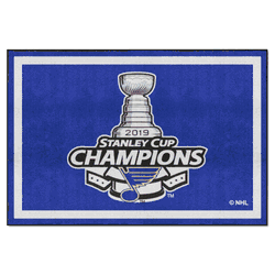 St. Louis Blues 5ft. x 8 ft. Plush Area Rug, 2019 Stanley Cup Champions
