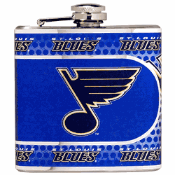 St. Louis Blues 6oz Stainless Steel Flask with Metallic Graphics
