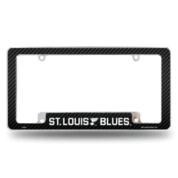 St. Louis Blues Black 12" x 6" Chrome All Over Automotive License Plate Frame for Car/Truck/SUV
