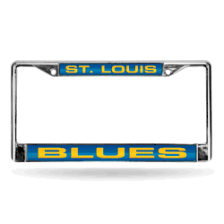 St. Louis Blues Blue Laser Chrome Frame