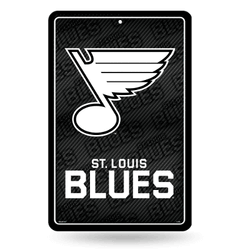 St. Louis Blues Carbon Fiber 11" x 17" Metal Home Dcor Sign