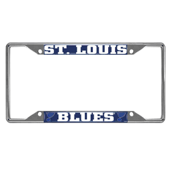 St. Louis Blues Chrome Metal License Plate Frame, 6.25in x 12.25in