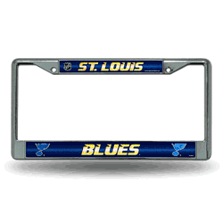 St. Louis Blues Classic 12" x 6" Silver Bling Chrome Car/Truck/SUV Auto Accessory