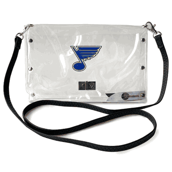 St. Louis Blues Clear Envelope Purse STRAP