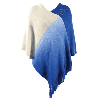 St. Louis Blues Dip Dye Poncho Royal