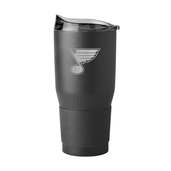 St Louis Blues Etch 30oz Black Powder Coat Tumbler