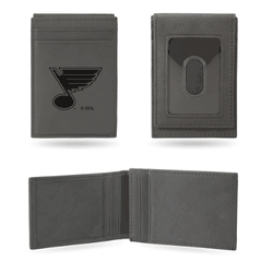 St. Louis Blues Gray Laser Engraved Front Pocket Wallet