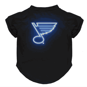 St. Louis Blues Neon Pet T-Shirt, X-Large