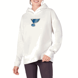 St. Louis Blues NHL Kadi Hoodie with Zipper Pockets White Large