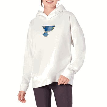 St. Louis Blues NHL Kadi Hoodie with Zipper Pockets White XXL