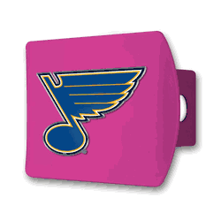 St. Louis Blues Pink Metal Hitch Cover with  3D Color Emblem