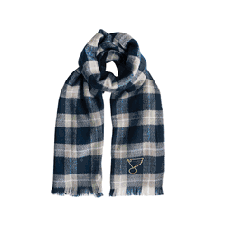 St. Louis Blues Plaid Blanket Scarf NV-GRY