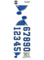 St. Louis Blues Sportstar Officially Licensed Authentic Center Ice NHL Hockey Helmet Decal Kit